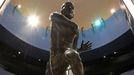 Aug 1, 2019; Canton, OH, USA; Statue of Jim Thorpe on display at the Pro Football Hall of Fame. Mandatory Credit: Kirby Lee-USA TODAY Sports