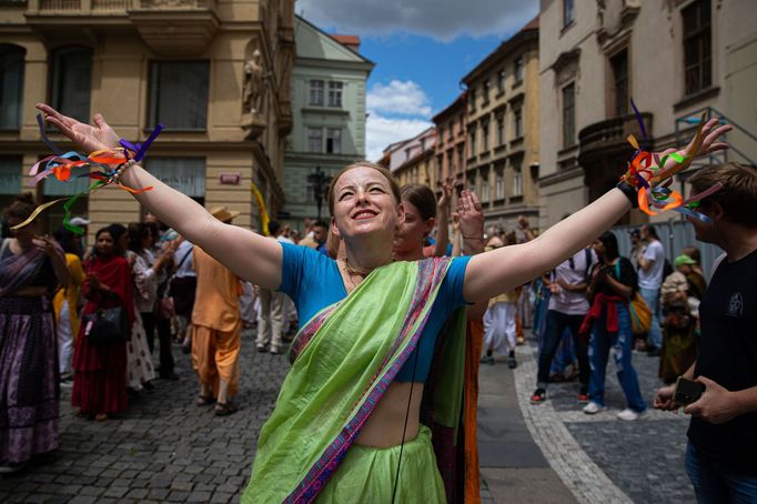 Indický festival vozů Rathayatra hnutí Hare Krišna.