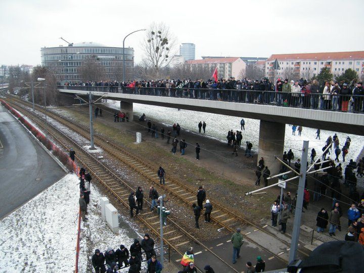 Pochod proti neonacistům v Drážďanech