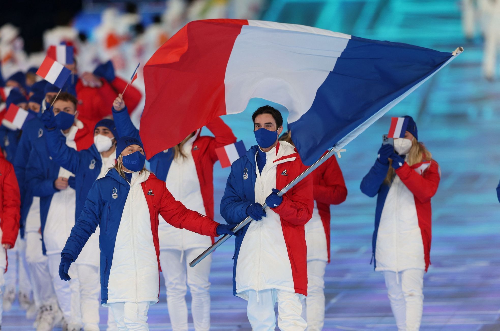 Slavnostní zahájení ZOH 2022 v Pekingu - slavnostní nástup: Francie