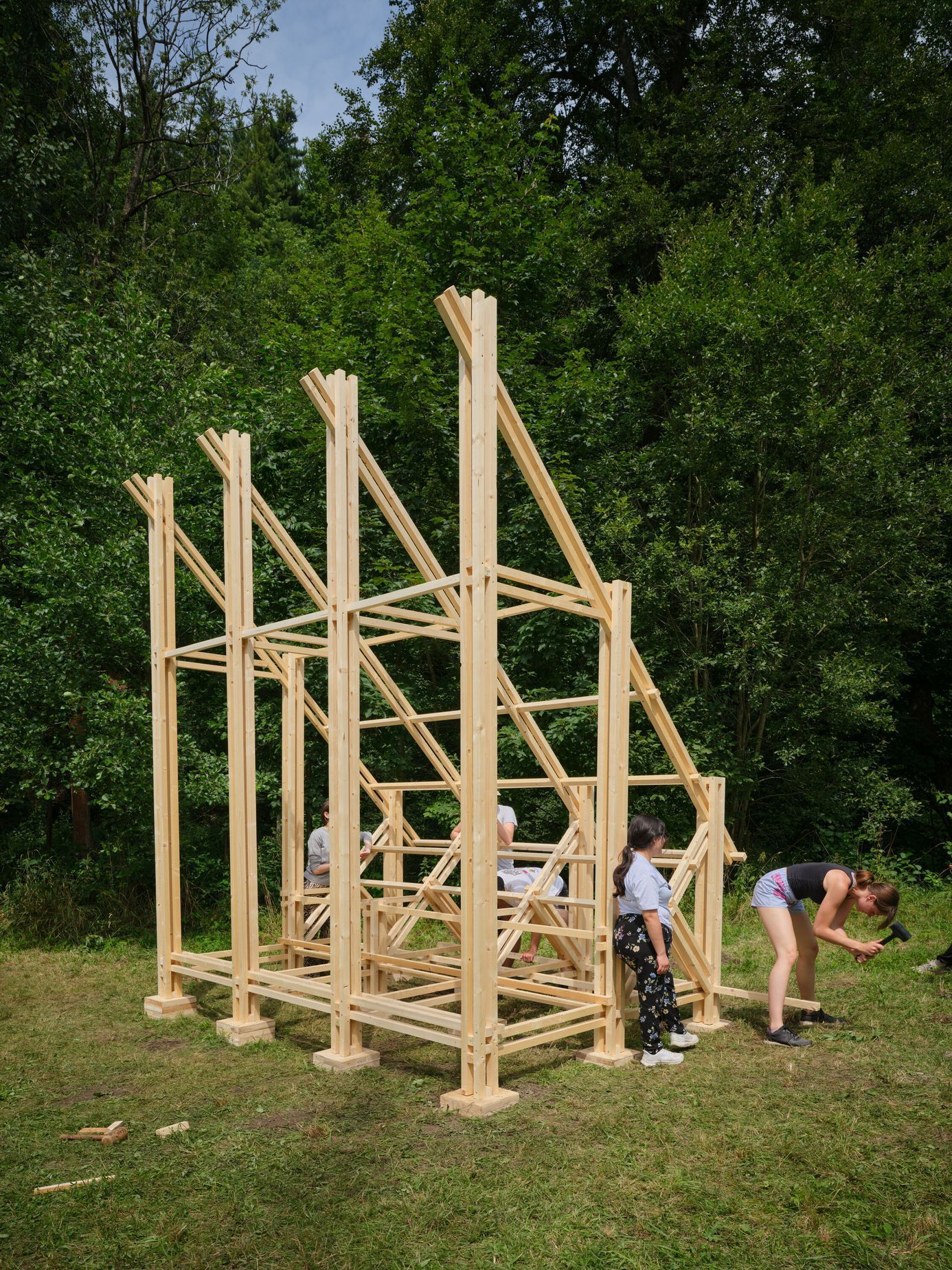 rekreační bydlení, glamping, škola, studenti, architektura, česká kamenice