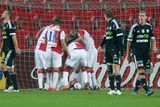 Fotbalisté SK Slavia Praha na domácím hřišti získali tři body v předehrávce 11. kola za vítězství nad Příbramí.