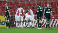 Fotbalisté SK Slavia Praha na domácím hřišti získali tři body v předehrávce 11. kola za vítězství nad Příbramí.