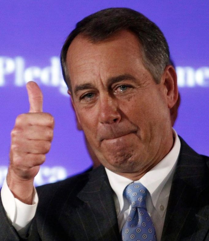 Nově zvolený přeseda Sněmovny reprezentantů, republikán John Boehner se při svém prvním povolebním projevu rozplakal. V lednu se stane třetím nejmocnějším mužem v USA a nejdůležitějším protihráčem prezidenta Obamy.