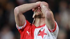 Petr Hronek v derby Sparta - Slavia ve 27. kole Fortuna:Ligy