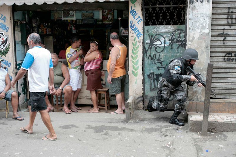 Neklidný slum v Riu