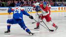 Filip Chytil a Ivan Michal v zápase Česko - Slovensko na MS 2023