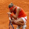 Česká tenistka Petra Kvitová je smutná během French Open 2011.
