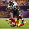 Super Bowl 2013:  Vonta Leach (Baltimore Ravens, 44) -  Tarell Brown ( San Francisco 49ers)