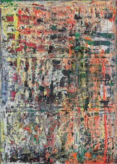 Gerhard Richter: Abstraktní malba č. 951-3, 2017, olej na plátně, 140 x 100 cm.