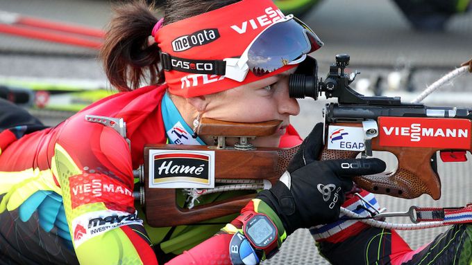 Za českou štafetu finišovala Veronika Vítková.