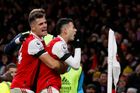 Arsenal - West Ham 2:1. Martinelli překvapivou ránou z úhlu dokonal obrat
