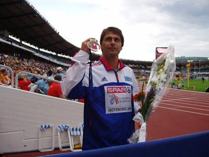 Jan Železný po medailovém ceremoniálu.