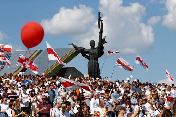 Protivládní protesty v Bělorusku.