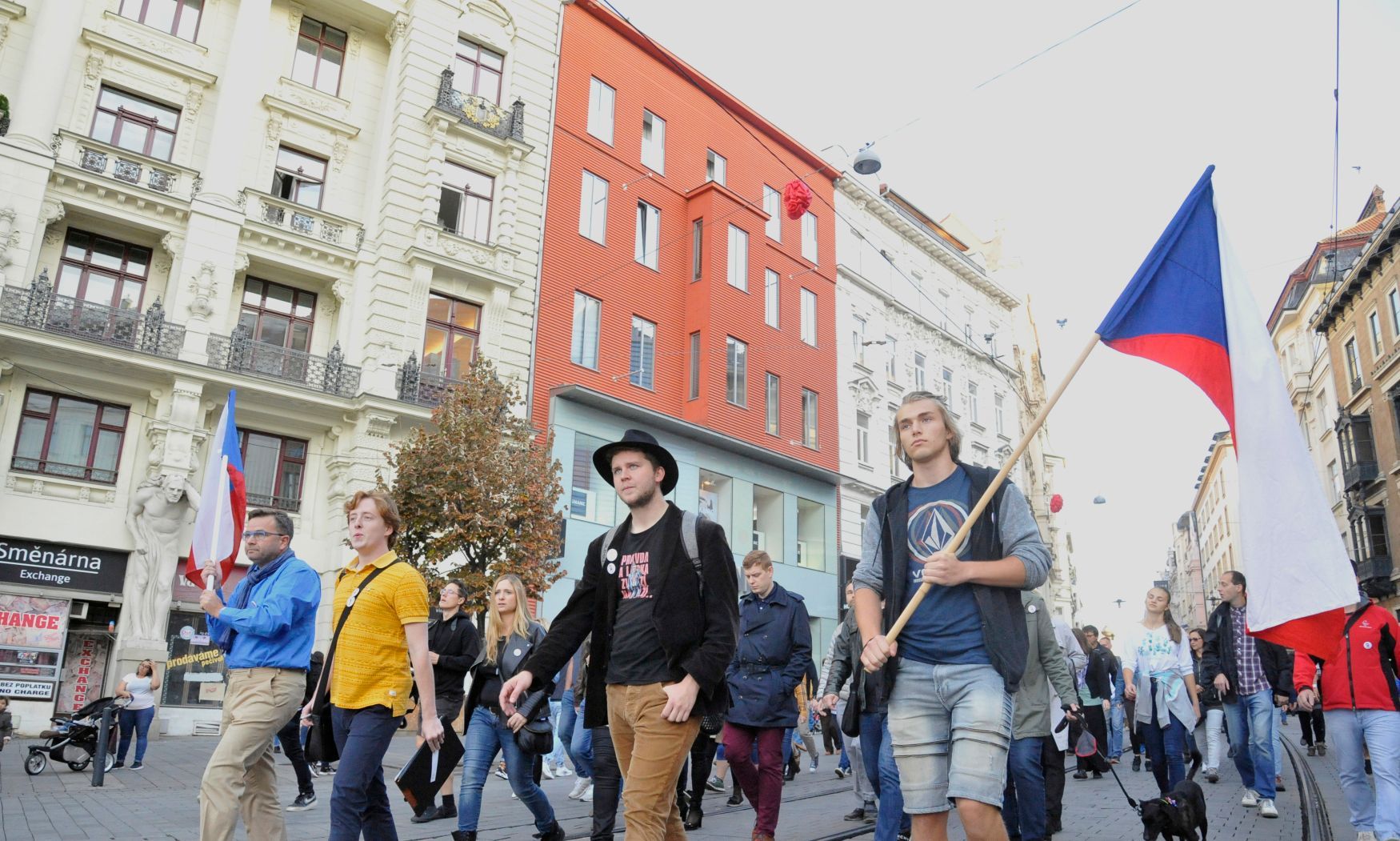 Milion chvilek pro demokracii Demonstrace Brno