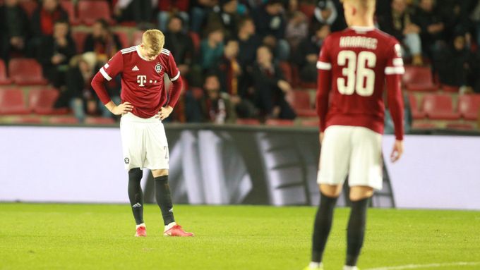 Fotbalisté Sparty vstřebávají zklamání z prohry s Olympique Lyon v Evropské lize
