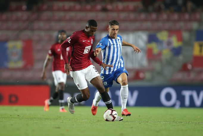 Golgol Tedros Mebrahtu v ligovém zápase Sparta - Liberec.