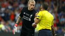 fotbal, Liga mistrů 2017/2018, Real Madrid - Liverpool, brankář Liverpoolu Loris Karius