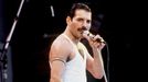 Freddie Mercury na koncertu Live Aid, červenec 1985.