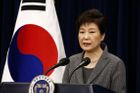 Foto: Konečně. Jihokorejská prezidentka Pak Kun-hje poprvé připustila možnost, že odstoupí