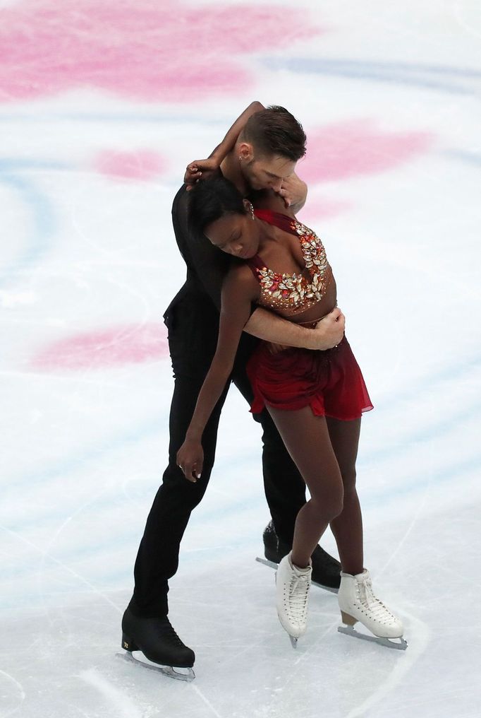 ISU World Figure Skating Championships - Saitama Super Arena, Saitama, Japan - March 20, 2019. Vanessa James and Morgan Cipres of France in action during the Pairs Short