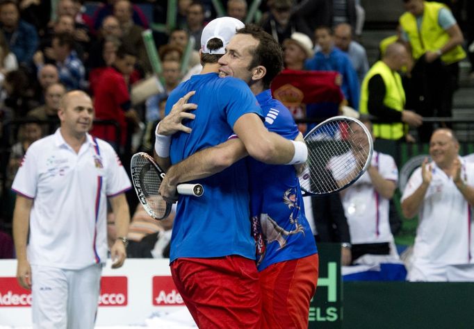 Davis Cup, finále Srbsko-ČR: Tomáš Berdych a Radek Štěpánek