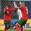 Portugalci slaví gól v zápase Eura 2024 Portugalsko - Česko