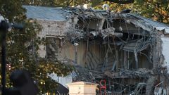 Ongoing construction on the East Wing of the White House, where U.S. President Donald Trump’s proposed ballroom is being built, in Washington, D.C.