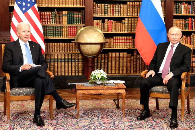 Joe Biden a Vladimir Putin