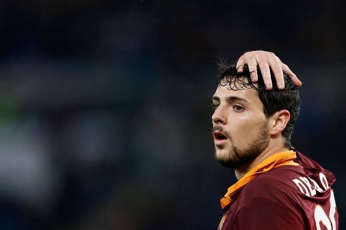 Mattia Destro z AS Řím v utkání proti Interu