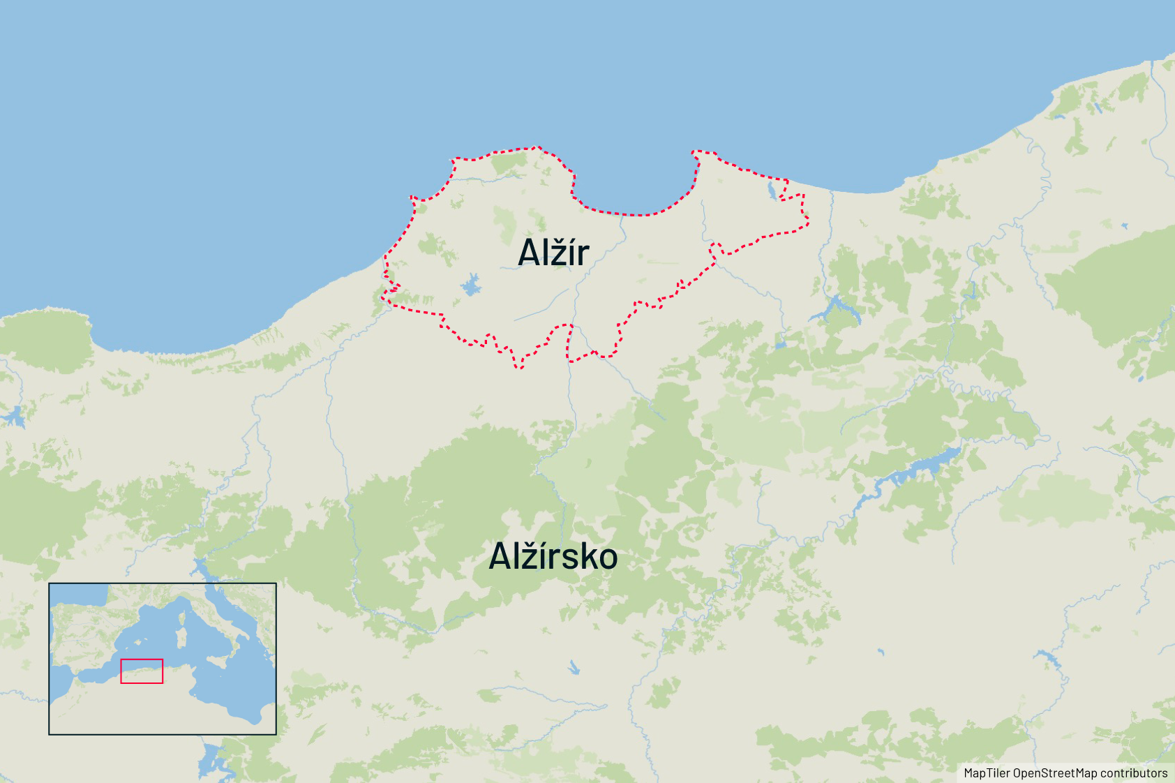 Alžír (Alžírsko) - Mapa