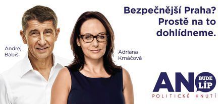 Babiš Krnáčová plakát komunální volby