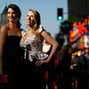 Cast members Johansson and Smulders pose at the premiere of &quot;Captain America: The Winter Soldier&quot; in Hollywood