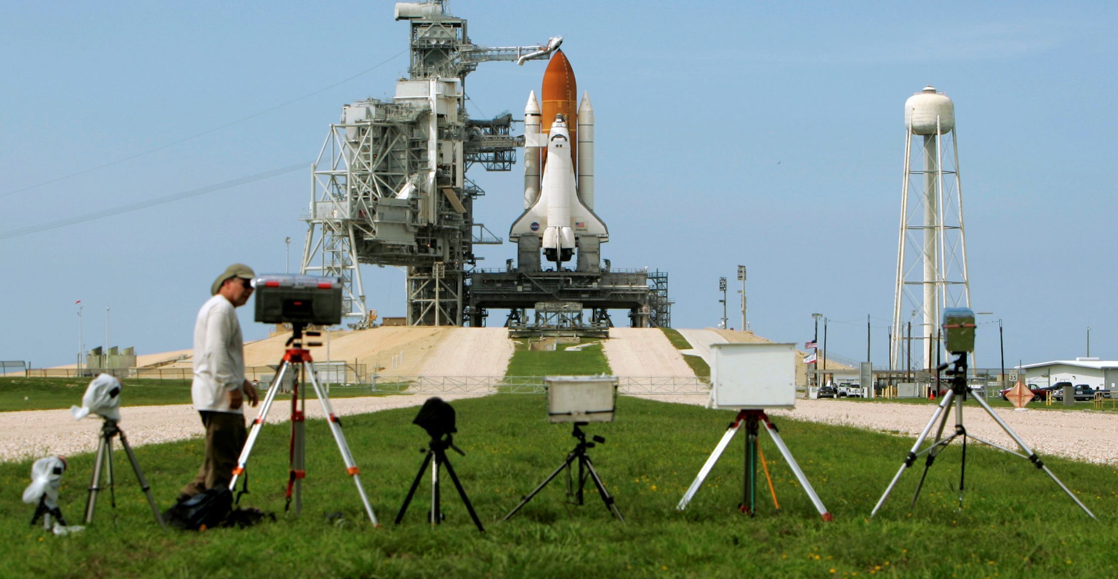 Raketoplán Atlantis na Mysu Canaveral.
