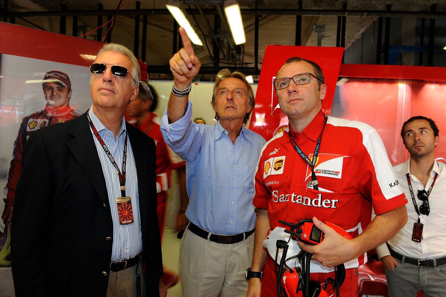 Formule 1, GP Itálie 2013: Piero Ferrari, Luca di Montezemolo, Stefano Domenicali