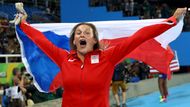 Obhájkyně zlata z předchozích dvou olympiád skončila v závodě oštěpařek na třetím místě.