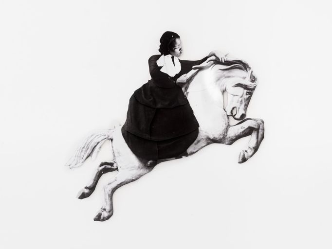 Frida Orupabo: Horse Ride, 2021 (detail), koláž, 95 x 130 cm.