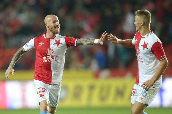 Slavia - Příbram (podzim 2018): Miroslav Stoch a Jan Matoušek