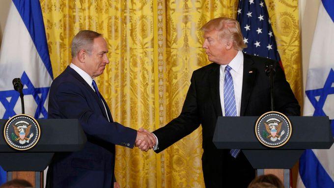 Benjamin Netanjahu a Donald Trump