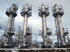 Přečerpávací plynová stanice v Bogoričansku nedaleko ukrajinské západní hranice.