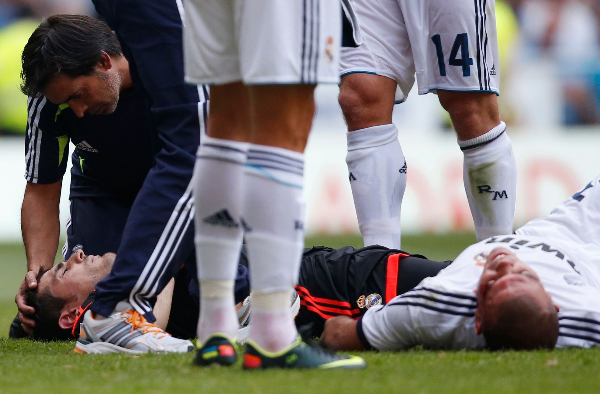 Zranění fotbalisté Realu Madrid Casillas a Pepe