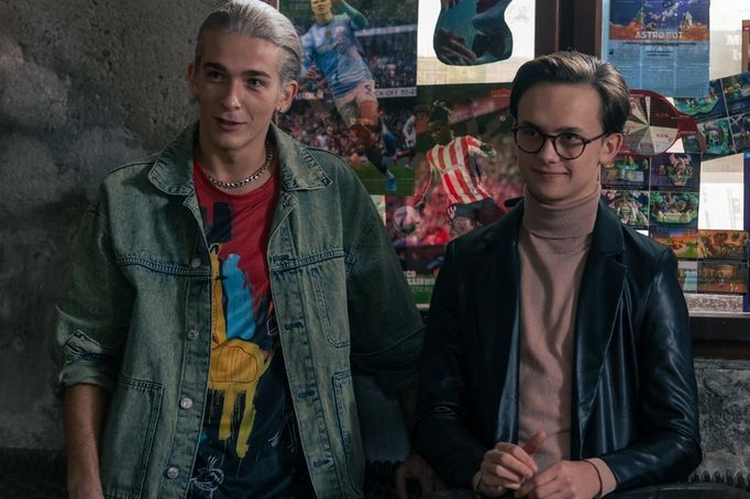 Tomáš Weber a Maxmilián Kocek ve filmu High School Heist.