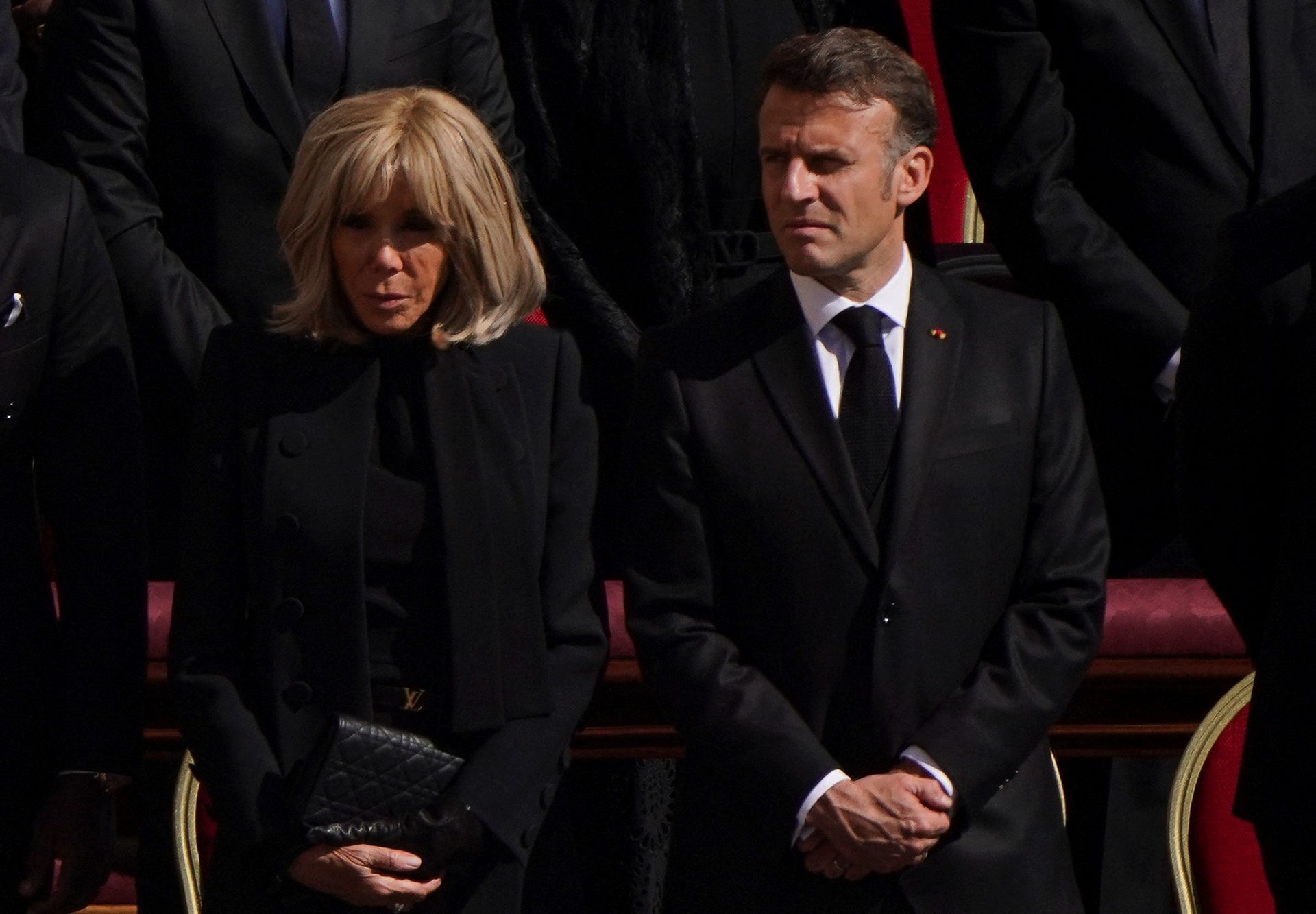 Emmanuel Macron, Brigitte Macron, pohřeb papeže
