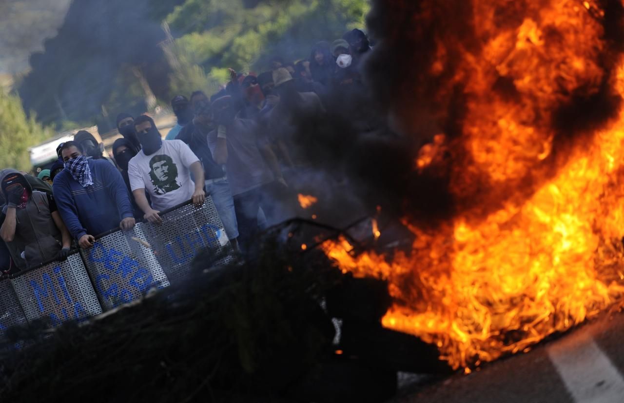 Obrazem: Protesty horníků ve Španělsku
