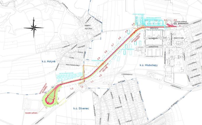 Začala stavba prodloužení tramvajové tratě z Barrandova do Slivence.