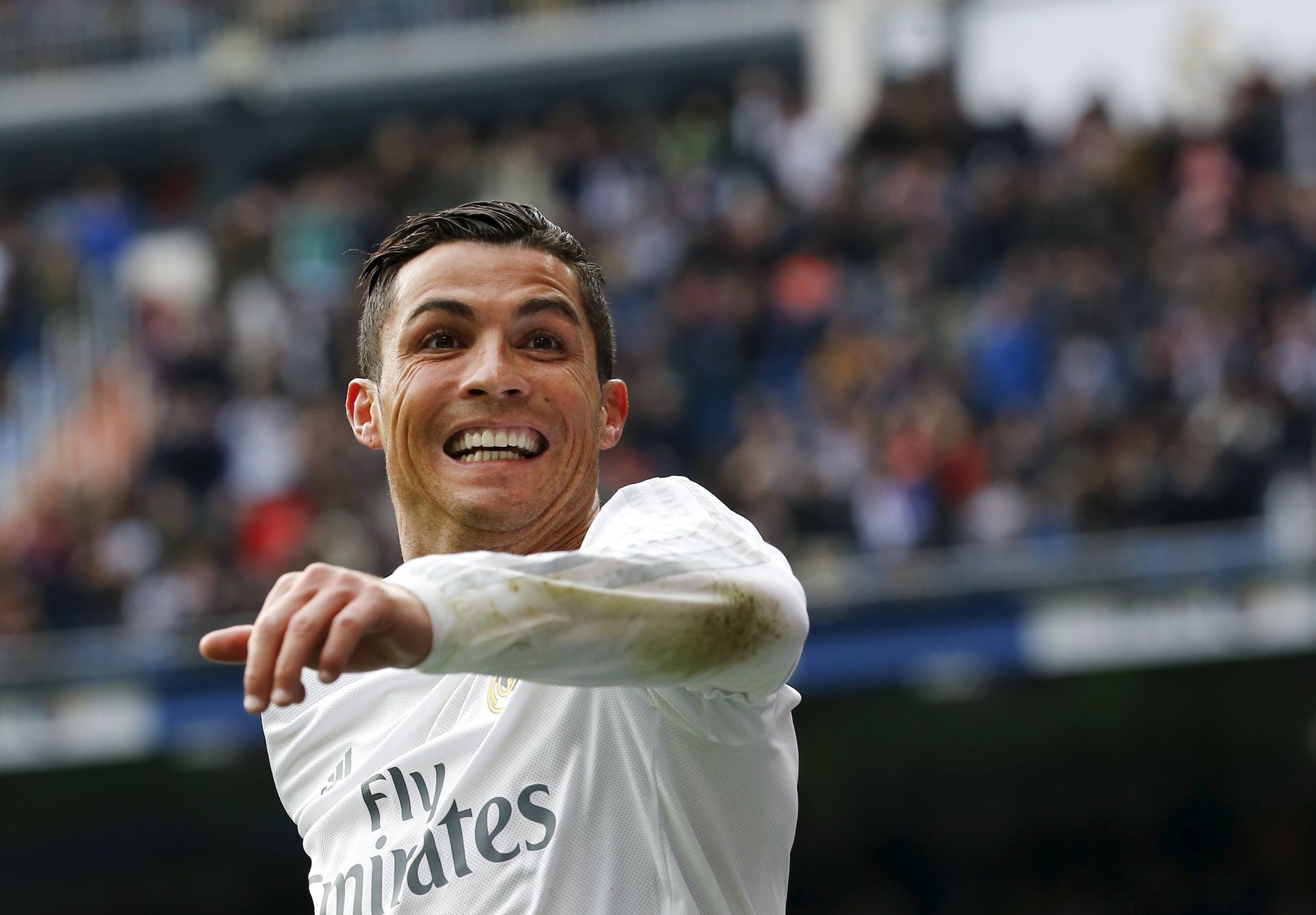 Ronaldo se raduje z gólu Realu Madrid