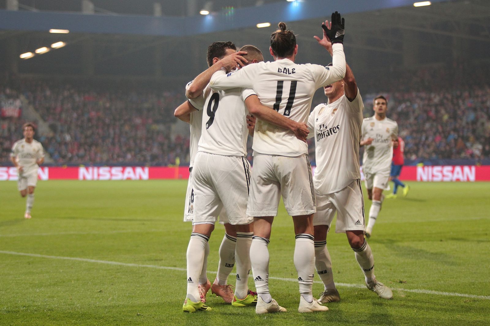 Radost Realu v zápase LM Plzeň - Real Madrid