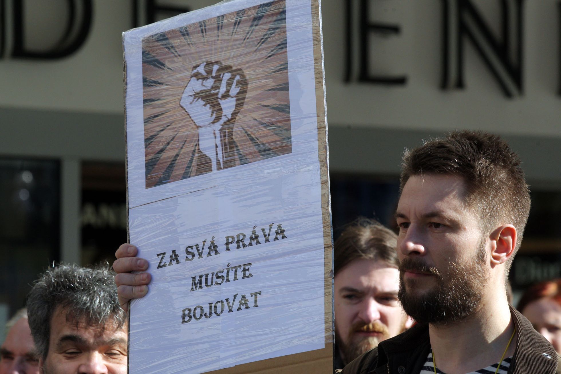 Demonstrace pošťáků