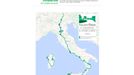 Trasa Ciclopista del Sole, která je dlouhá asi 3000 km, vede od severu na jih 12 regiony, které zahrnují 414 obcí. K dispozici je zde 32 objektů.