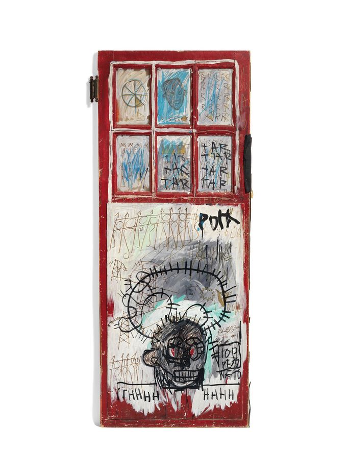 Pork, dveře pomalované Jeanem-Michelem Basquiatem z roku 1981.